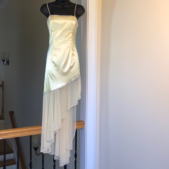 light yellow cocktail dress